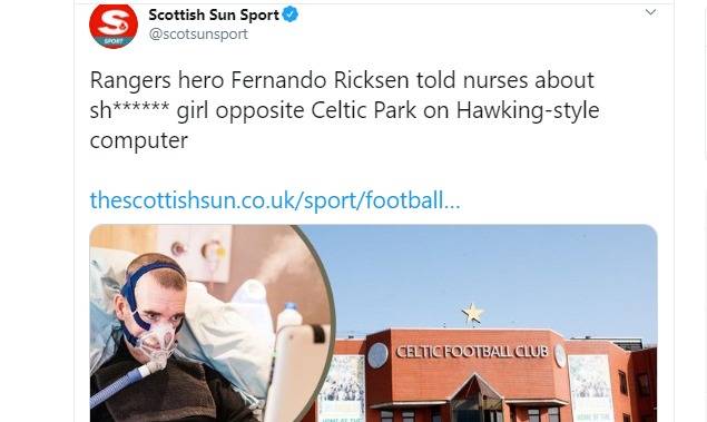 Celts and Gers unite in anger against The Sun’s disgusting Ricksen article