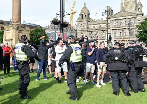 “The only thing necessary for the triumph of evil is for good men to do nothing,” Glasgow’s anti Racism, Fascism and Bigotry message