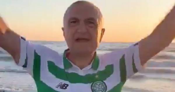 Albanian president wears Celtic top while running round beach shouting ‘Hail Hail’