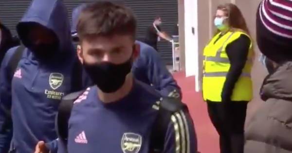 Arsenal fans love former Celtic star Kieran Tierney’s humble entrance