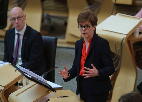 First Minister Nicola Sturgeon addresses football crowd return date