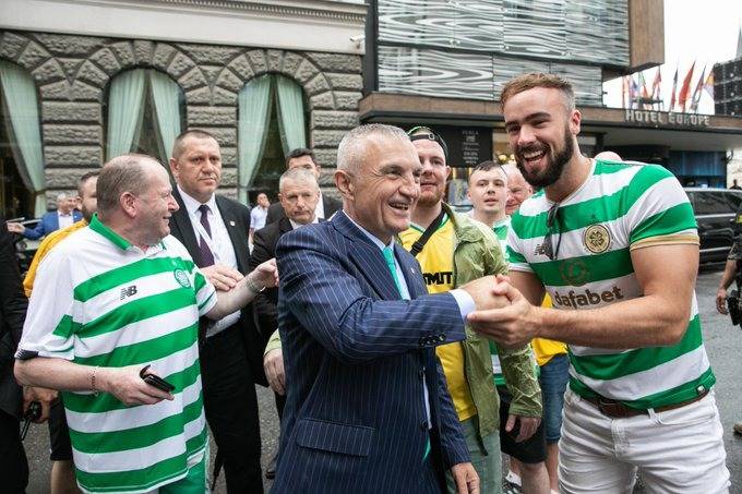 “Praise God, today one year ago, I met Celtic fans in Sarajevo,” Albanian President, Ilir Meta