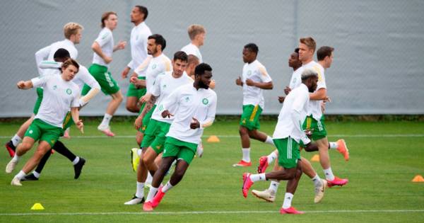 Celtic train ahead of Lyon clash – in pictures