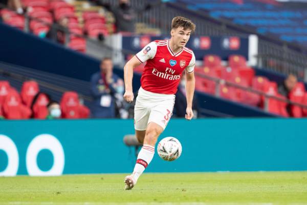 Arsenal ace Tierney apologises after pic of him sticking middle fingers up during FA Cup celebrations shared by Martinez