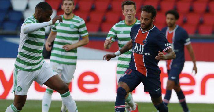 Neil Lennon far from happy with Neymar’s antics after PSG rout