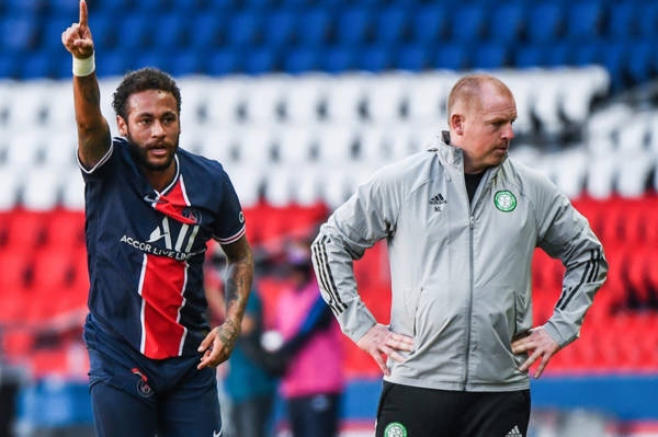 Watch as Neymar rows with furious Neil Lennon after ‘winding up’ Celtic stars with rabonas and no-look passes in PSG win