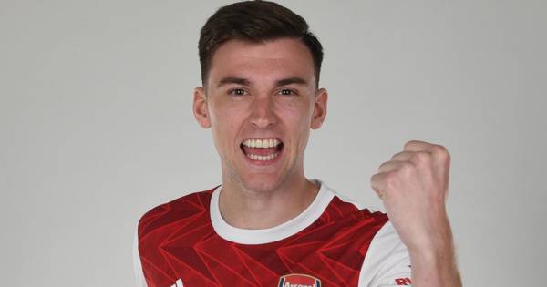 Arsenal fans sing former Celtic star Kieran Tierney’s praises as he launches new kit