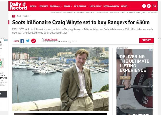 Daily Record trolls itself as it uncovers Craig Whyte’s business debt dumping scam!