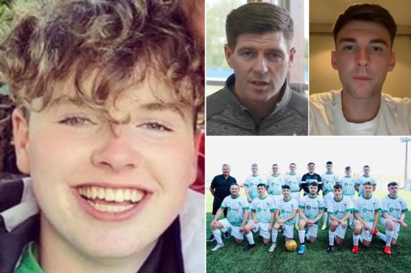 Rangers boss Gerrard sponsors young Celtic fan’s charity match as ex-Hoops star Tierney sends touching message