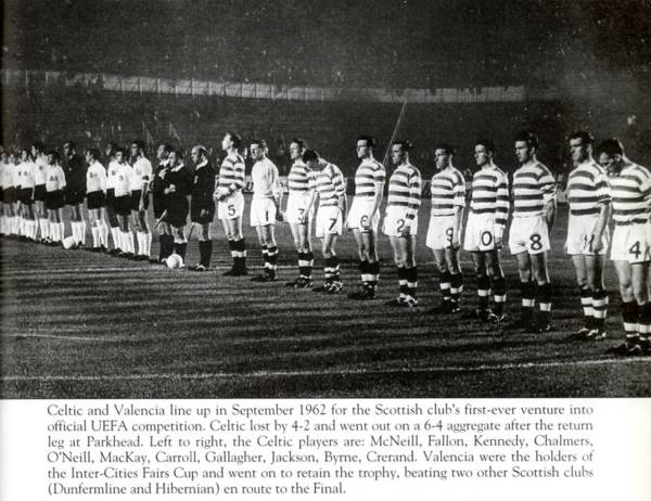 Celtic’s remarkable European Adventure began 58 Years Ago tonight in Valencia