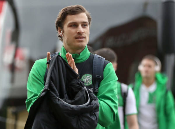 Celtic fans congratulate Erik Sviatchenko on Champions League achievement