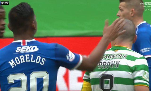 Video: Pathetic Morelos slaps Scott Brown and immediately walks away