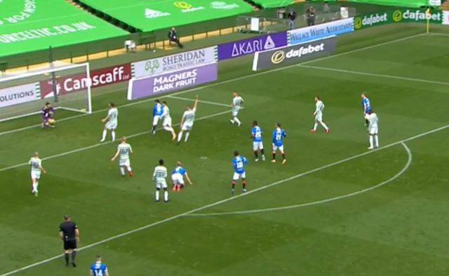 Video: Perfect delivery from Tavernier as Goldson nods Rangers in front vs Celtic