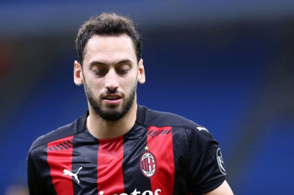 Report: Hakan Calhanoglu left Milan training in crutches; Ante Rebic also set to miss Celtic