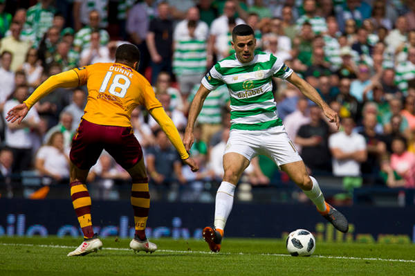 Celtic’s 4231 – Barkas, Frimpong, Ajer, Duffy, Laxalt. Brown, McGregor. Christie, Rogic, Elyounoussi. Ajeti