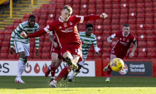 Lewis Ferguson earns Dons a point with late penalty in thrilling 3-3 draw against Celtic