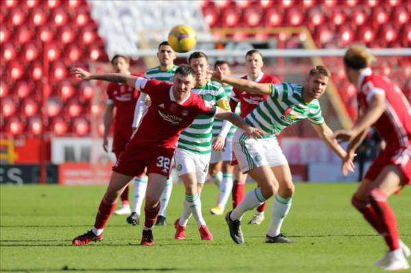 Aberdeen boss Derek McInnes unhappy with Celtic defender Shane Duffy after reviewing Ryan Edmondson incident