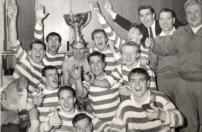 The Celtic players were delighted to take the League Cup back to Parkhead