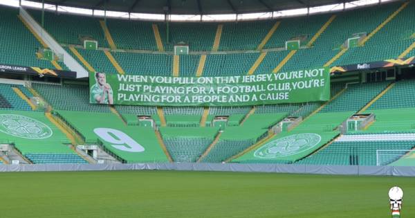 Green Brigade unveil huge Celtic Paradise banner