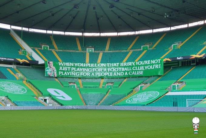 Photo: Green Brigade Reveal Banner Inside Celtic Park