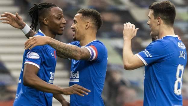 Rangers beat Hamilton 8-0 to maintain nine-point Scottish Premiership lead