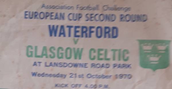 Crowd Trouble at Waterford v Celtic in Dublin back in 1970. We find out why