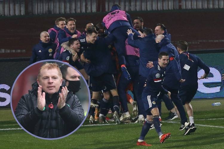 Neil Lennon applauds Scotland stars for Euro 2020 qualification and hails Celtic contingent