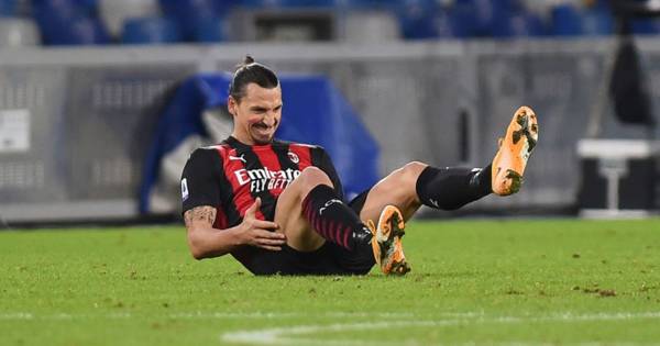 Zlatan Ibrahimovic ruled out of Celtic’s Europa League clash against Milan