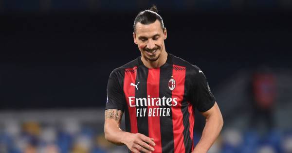 Zlatan Ibrahimovic to miss Celtic clash as AC Milan legend suffers injury blow