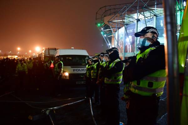 Celtic fans gather at Parkhead as they protest for Neil Lennon’s sacking