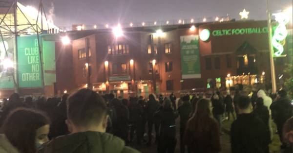 Celtic fans protest at Parkhead over manager Neil Lennon’s future