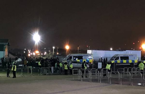 Police investigating Celtic protests that left three officers injured