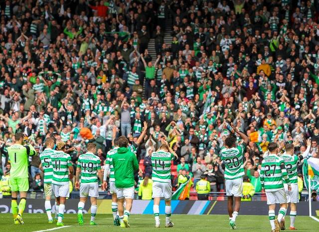 Video: Celtic Symphony makes appearance at Premier League game