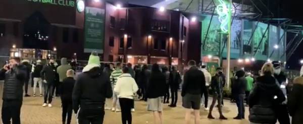 Video: Disgruntled supporters gather at Celtic Park