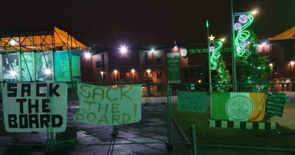 Celtic sack the board protest messages reappear overnight