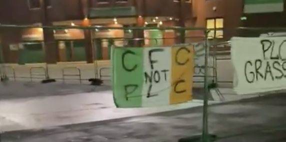 Video: Latest protest at Celtic Park as more banners appear