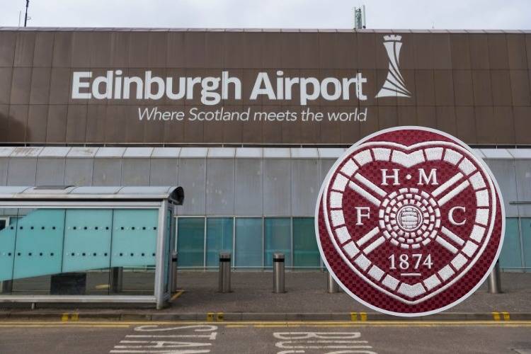 Scottish Cup Final: Edinburgh Airport show Hearts support with maroon control tower ahead of Celtic clash