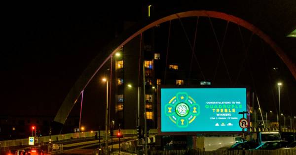 Celtic light up Glasgow in quadruple Treble tribute after cup final