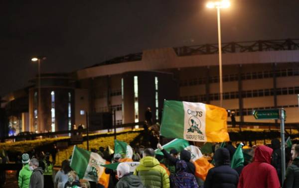 Incredible picture as Celtic fans greet the team bus