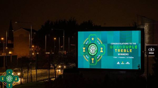 Photo: Stunning new ad campaign as Celtic celebrate Quadruple Treble around Glasgow