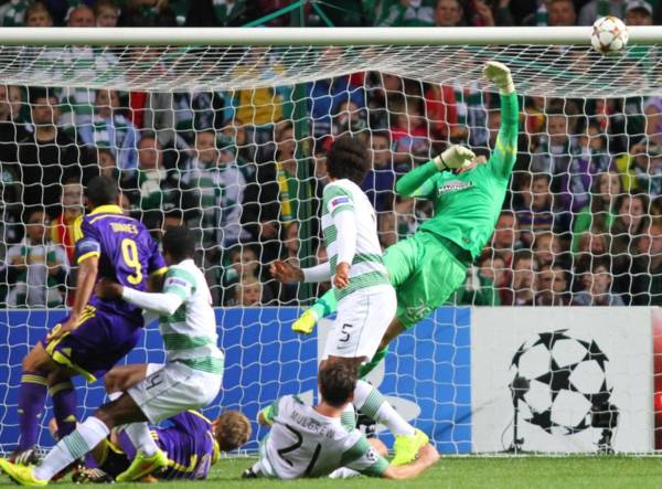 The Celtic Goalkeepers Receiving Lionel Messi Record-Breaking Bottle Of Budweiser