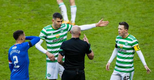 Michael Stewart agonises over borderline Celtic red card during Rangers clash