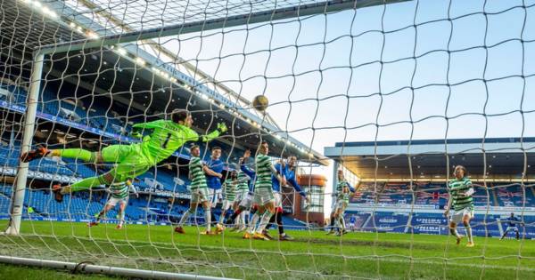 Celtic fans can’t believe Vasilis Barkas dive attempt at Rangers goal