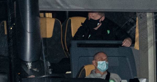 Celtic return from Dubai as Neil Lennon and players snapped leaving airport