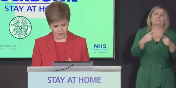 Video: Frustrated Nicola Sturgeon Reacts to Celtic Latest