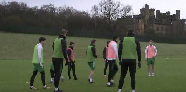 Two Celtic absentees from Lennoxtown training pictures