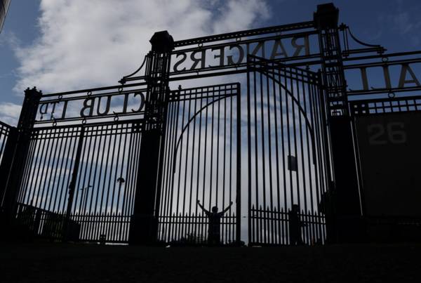 Nine fans pictured inside Ibrox watching Ross County match