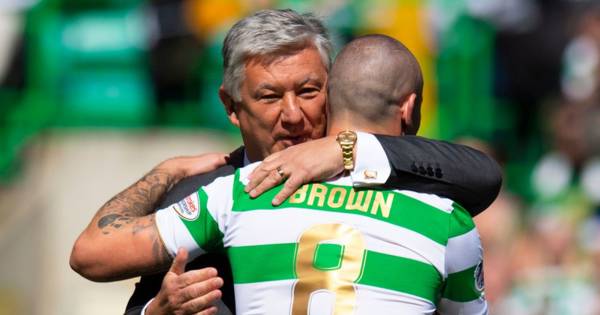 Scott Brown has paid tribute to outgoing Celtic chief Peter Lawwell