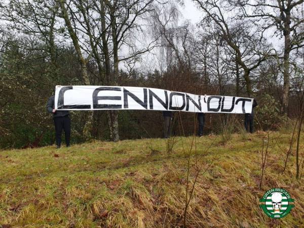 Green Brigade Display ‘Lennon Out’ Banner at Lennoxtown and Issue New Statement