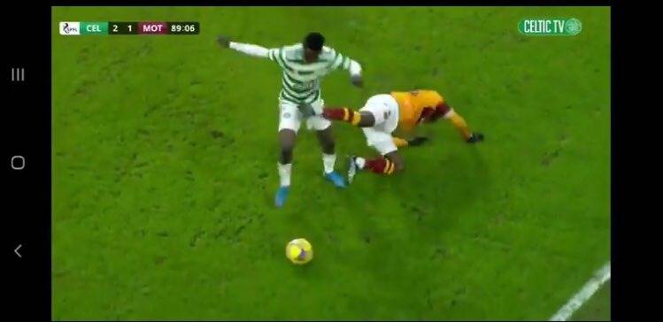 What does Motherwell thug Devante Cole have to do to merit a red card against Celtic?